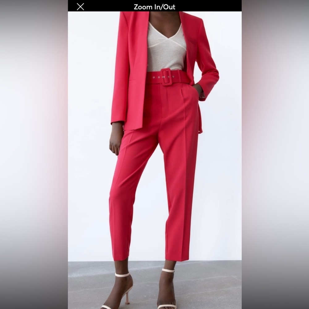 ZARA BELTED PANTS